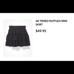 American eagle ruffled tiered mini skirt